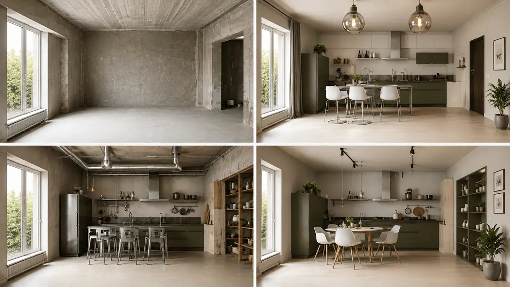 AI interior design generation