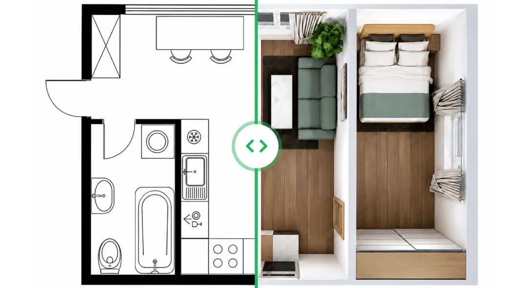 AI floor plan recognition