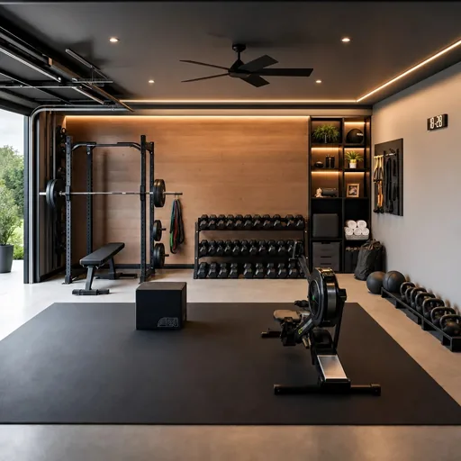 Garage gym layout