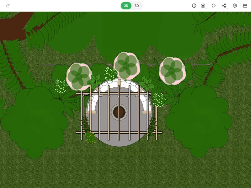 2D layout of a garden