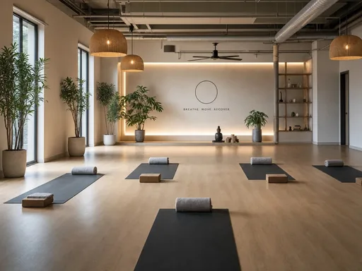 Minimal yoga and recovery studio