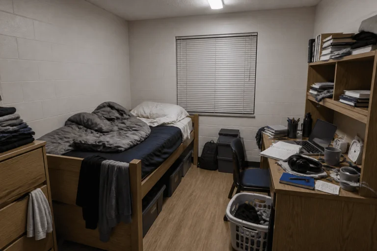Starting dorm room photo before reversible design updates