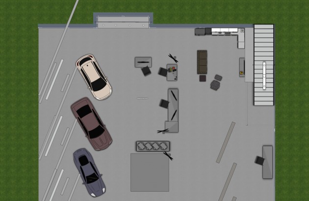 tony stark garage layout