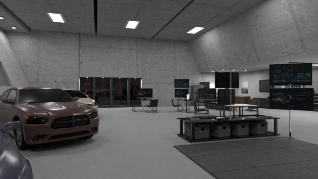 tony stark garage layout