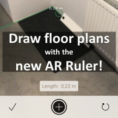 Planner 5D AR Ruler with iOS 11’s ARKit