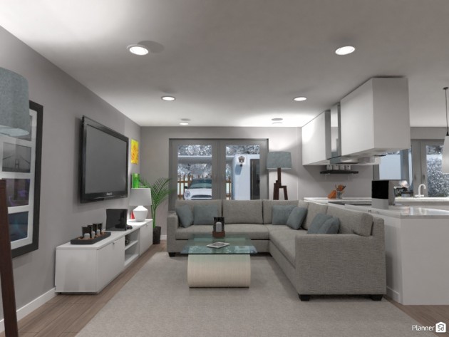 gray living room