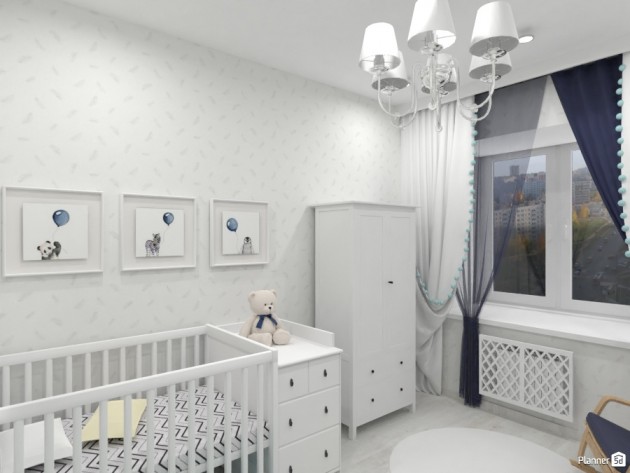 kids room in white