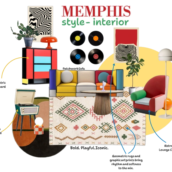Memphis living room interior #616 by Evelinaa