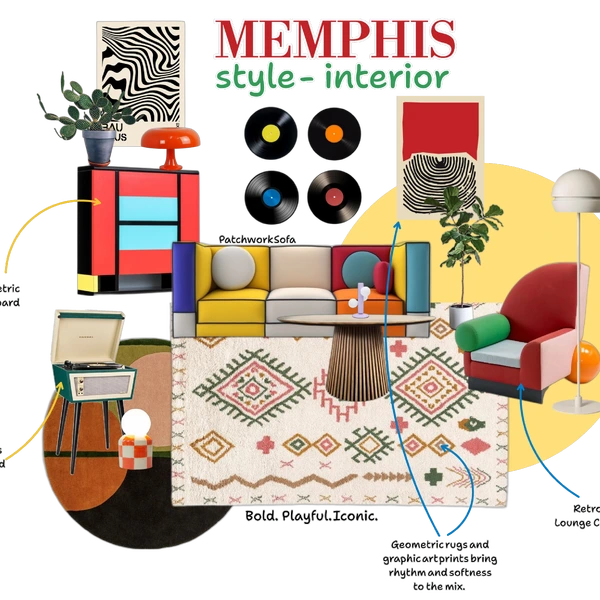 Memphis living room interior #616 by Evelinaa