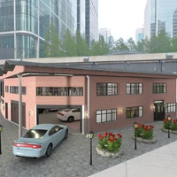photos garažas eksterjeras renovacija kavinė ideas