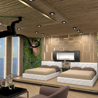 zdjęcia meble sypialnia na zewnątrz oświetlenie architektura pomysły