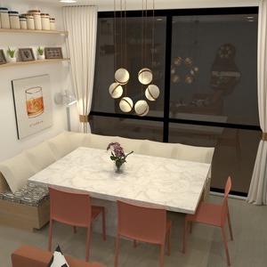 zdjęcia meble wystrój wnętrz oświetlenie jadalnia mieszkanie typu studio pomysły