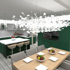 foto cucina illuminazione sala pranzo idee