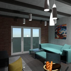 zdjęcia meble pokój dzienny kuchnia oświetlenie mieszkanie typu studio pomysły