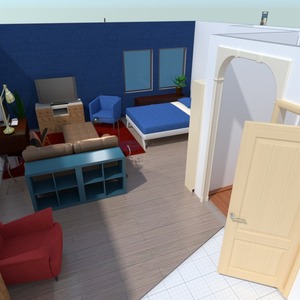 zdjęcia sypialnia pokój dzienny mieszkanie typu studio pomysły