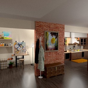 zdjęcia meble zrób to sam kuchnia oświetlenie jadalnia mieszkanie typu studio pomysły