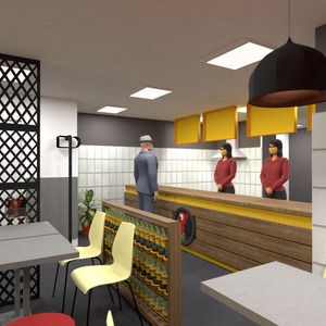 fotos mobílias escritório iluminação reforma cafeterias ideias