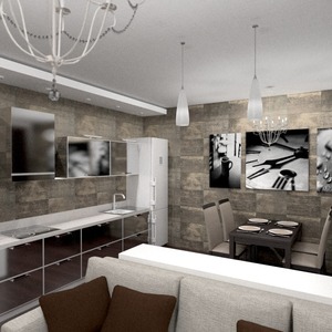 zdjęcia mieszkanie meble wystrój wnętrz pokój dzienny kuchnia oświetlenie remont jadalnia mieszkanie typu studio pomysły