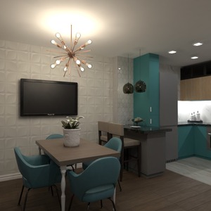 foto appartamento cucina illuminazione rinnovo sala pranzo idee