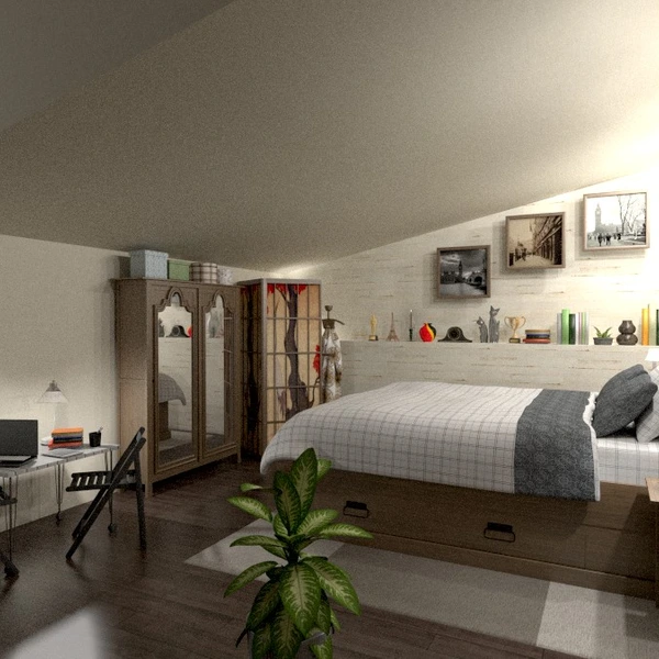 zdjęcia meble wystrój wnętrz sypialnia oświetlenie mieszkanie typu studio pomysły