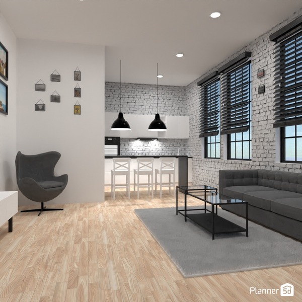 LOFT interior style Free Online Design 3D House Ideas by Planner 5D