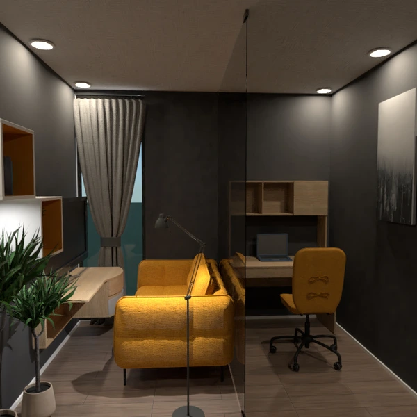 zdjęcia biuro oświetlenie mieszkanie typu studio pomysły