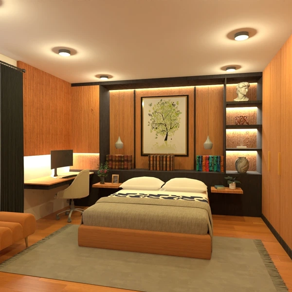 fotos muebles decoración dormitorio paisaje hogar ideas