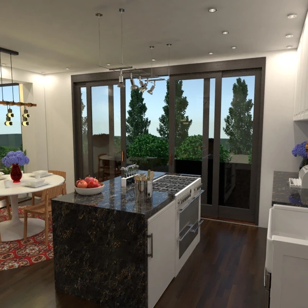nuotraukos butas namas svetainė virtuvė eksterjeras kraštovaizdis valgomasis idėjos