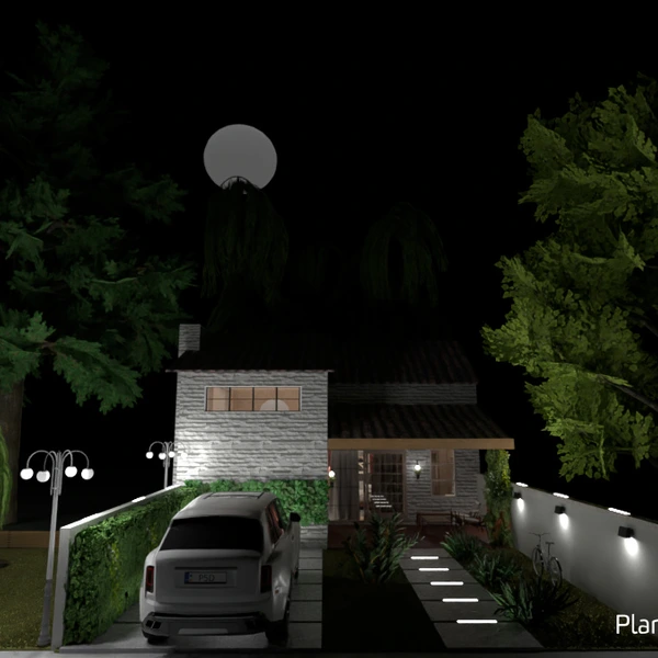 fotos casa exterior iluminación ideas
