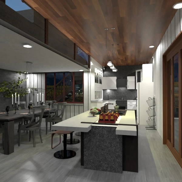 foto casa cucina illuminazione paesaggio sala pranzo idee