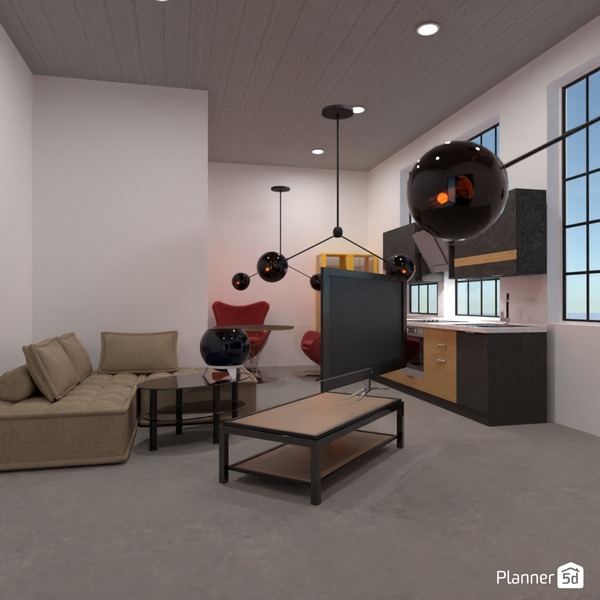 LOFT interior style Free Online Design 3D House Ideas by Planner 5D