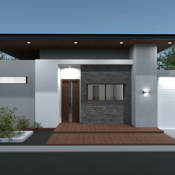 zdjęcia dom garaż oświetlenie architektura pomysły