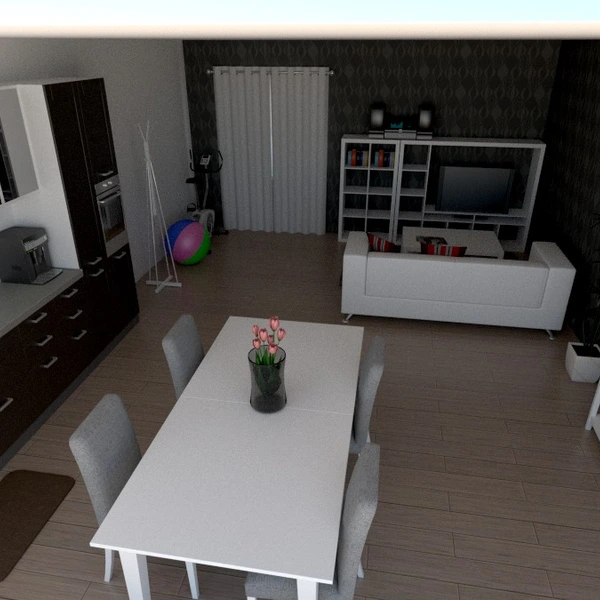 zdjęcia wystrój wnętrz pokój dzienny kuchnia gospodarstwo domowe mieszkanie typu studio pomysły