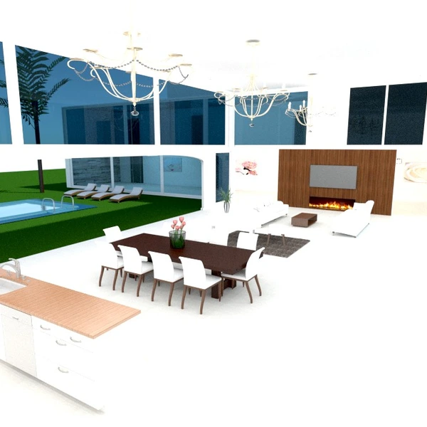 zdjęcia taras meble jadalnia mieszkanie typu studio pomysły