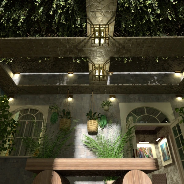 foto casa veranda illuminazione paesaggio architettura idee
