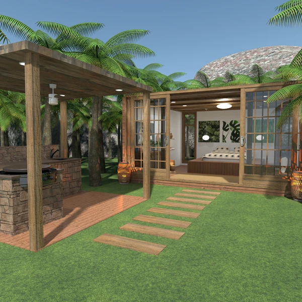 идеи дом терраса улица освещение ландшафтный дизайн идеи