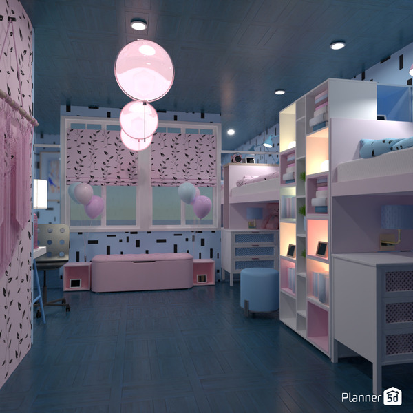 Bedroom for twins - Free Online Design | 3D House Ideas - by Planner 5D