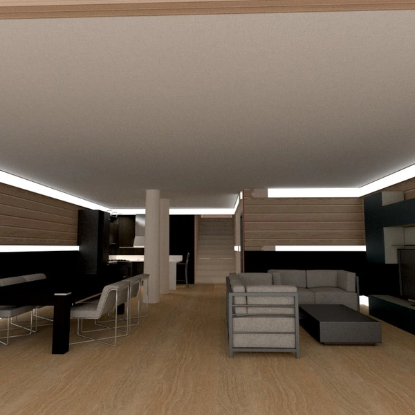 zdjęcia pokój dzienny oświetlenie jadalnia mieszkanie typu studio pomysły