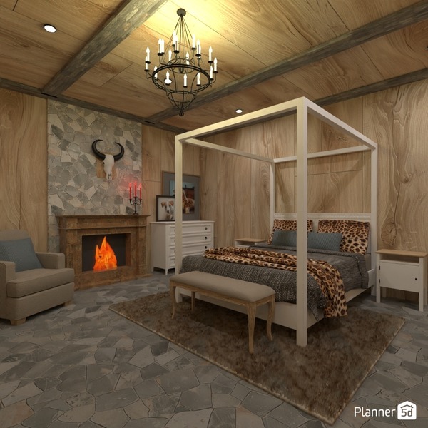 Mountain bedroom - Free Online Design | 3D House Ideas - by Planner 5D