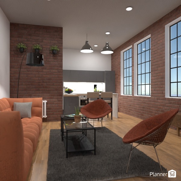 LOFT interior style Free Online Design 3D House Ideas by Planner 5D