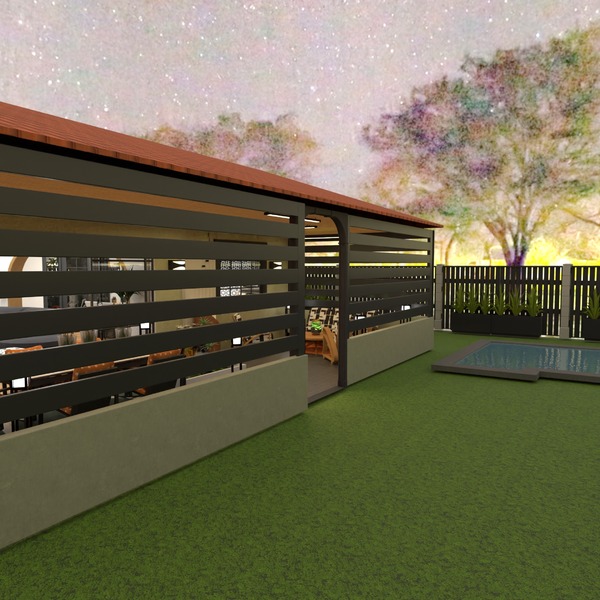 American Style template Living + Kitchen Free Online Design 3D