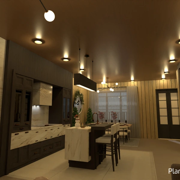照片 独栋别墅 客厅 厨房 照明 创意