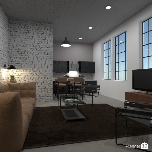 LOFT interior style Free Online Design 3D House Ideas by Planner 5D