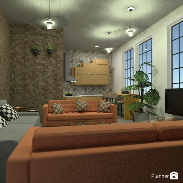 LOFT interior style Free Online Design 3D House Ideas by Planner 5D