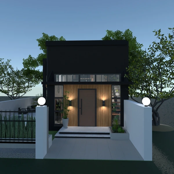 fotos apartamento casa área externa iluminação paisagismo ideias