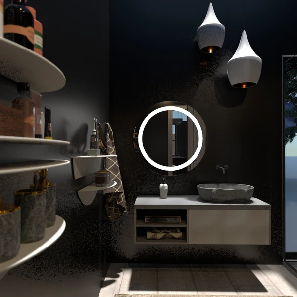 foto casa arredamento bagno illuminazione idee