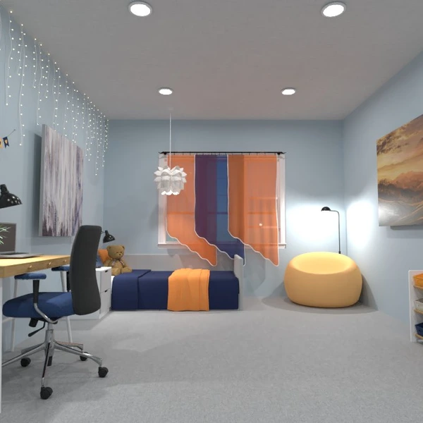 nuotraukos baldai dekoras miegamasis vaikų kambarys idėjos