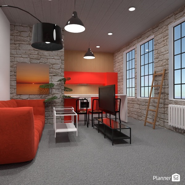 LOFT interior style Free Online Design 3D House Ideas by Planner 5D