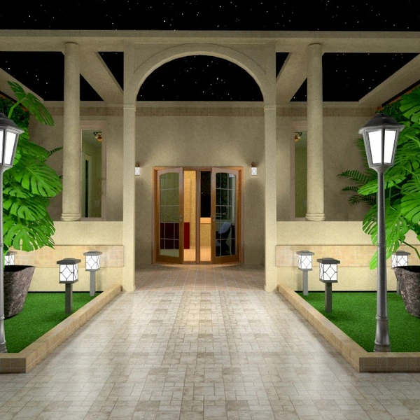 zdjęcia dom taras na zewnątrz oświetlenie architektura pomysły