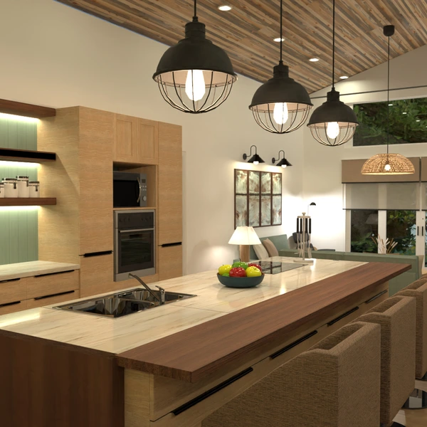 идеи дом мебель гостиная кухня столовая идеи